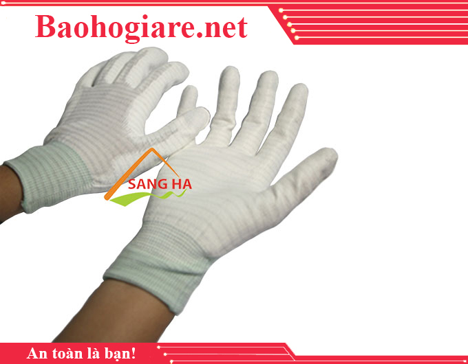 Găng tay thun trắng chống tĩnh điện phủ PU lòng bàn tay bền đẹp giá rẻ nhất tại TP.HCM