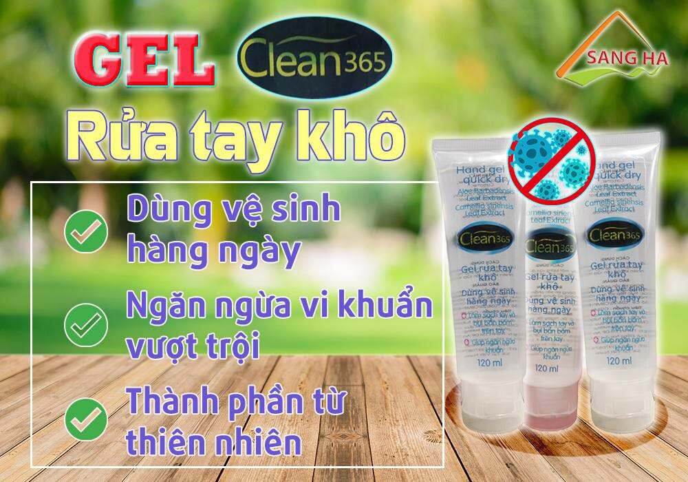 Công dụng của Gel rửa tay khô diệt khuẩn Clean 365