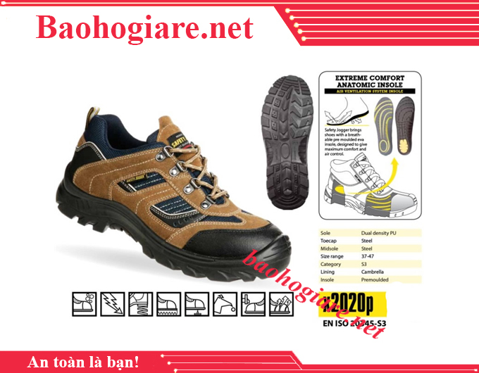 Giày bảo hộ lao động Jogger X2020P giá rẻ nhất tại TP.HCM