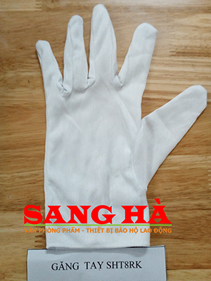 Găng tay vải SHT8RK mịn màu trắng