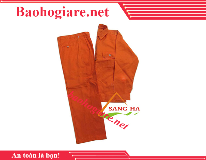 Quần áo bảo hộ vải kaki nam định màu cam giá rẻ nhất tại TP.HCM